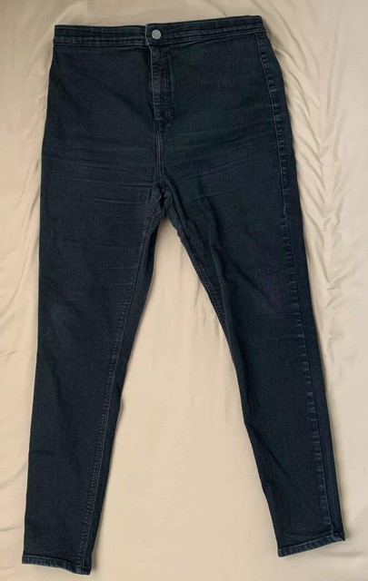 Topshop Joni High Waist Black Jeans Sz 36/30 | eBay