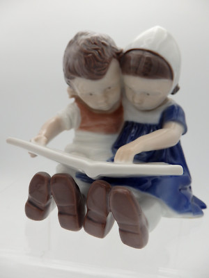 Bing and Grondahl Porcelain Figurine Children Reading Book #1567