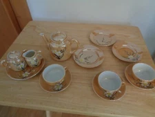 VINTAGE MINATURE TEA/COFFEE SET OF 15 PORCELAIN  MADE IN JAPAN