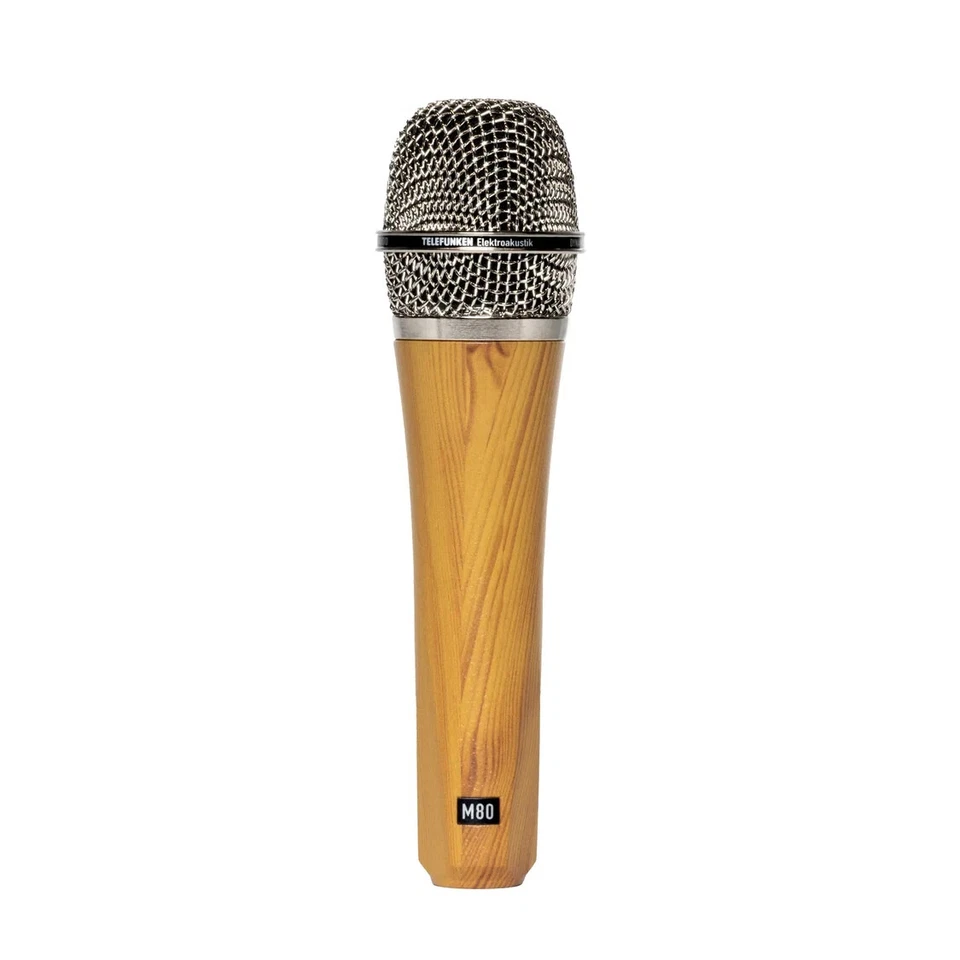 Telefunken M80 Light Wood Custom Dynamic Series Supercardioid Microphone, Oak - Image 3 of 4