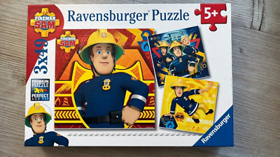 Ravensburger Puzzle 093861 Feuerwehrmann Sam 3x49 Teile 3 Puzzle gebraucht 