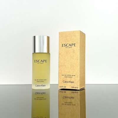 ESCAPE (frosted bottle) by CALVIN KLEIN for Men 3.4oz EDT Spr RARE-VINTAGE (BD02