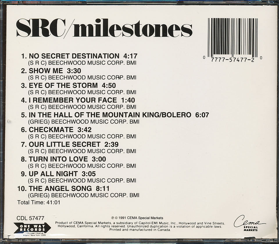 SRC - Milestones CD **BRAND NEW/STILL SEALED** 77775747720 | eBay