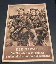 WEHRMACHT STEEL HELMET SOLDIERS MARCH German Military Poster Print WW2 WWII