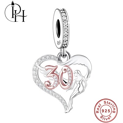 30. Geburtstag Anhänger 925 Sterling Silber Schutzengel Jahrestag Herz Geschenk