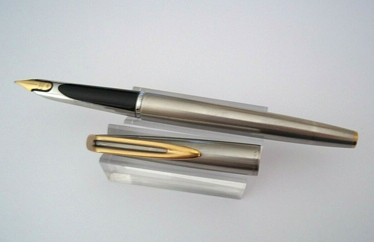 Stylo Plume Waterman CF Chrome - Plume Moyenne En Or - Modèle M423 - Occasion Bon état
