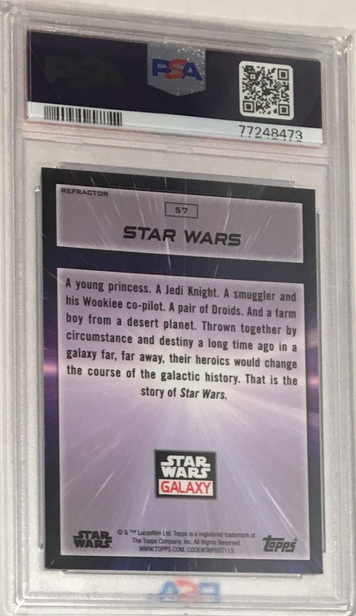 2022 Topps Star Wars Chrome Galaxy PSA 9 Star Wars REFRACTOR #57 