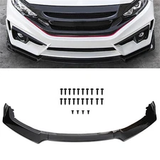3x Front Bumper Lip Body Kit Spoiler For 2016-2020 2021 Honda Civic 1.5L 2.0L