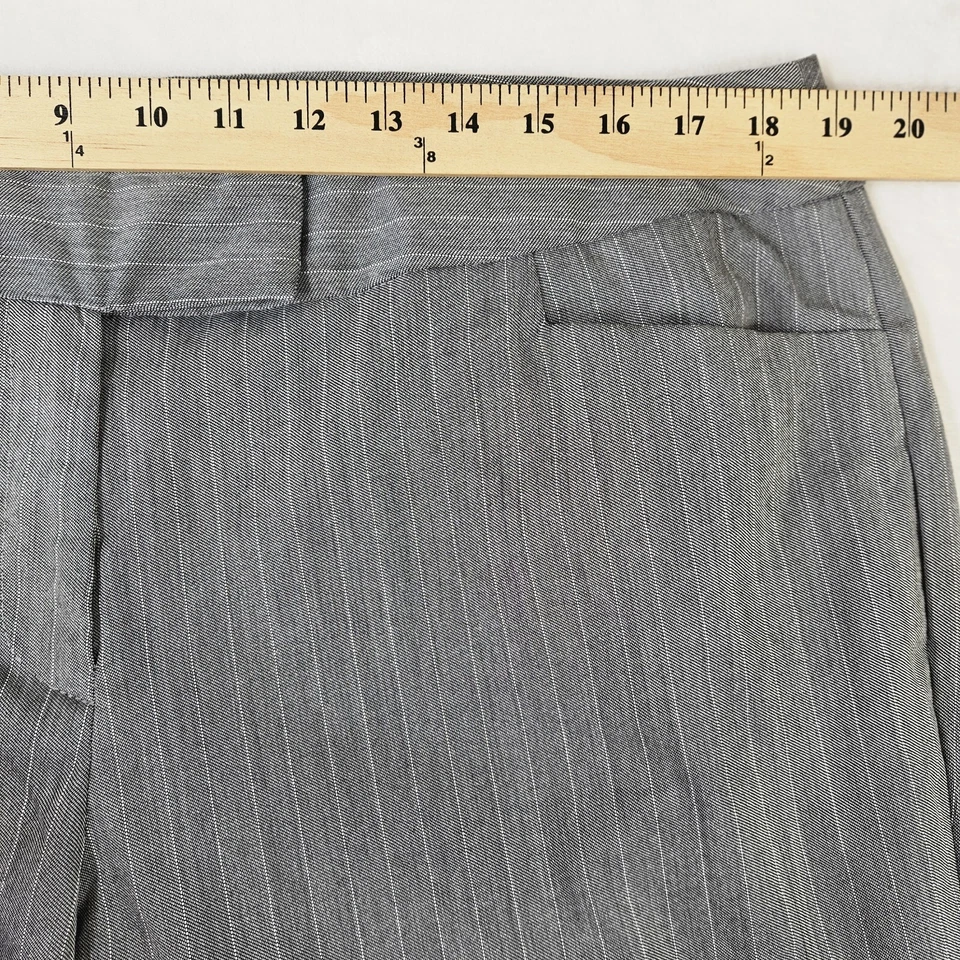 Fashion Bug Dress Pants Women Sz 18(Actual W38xL30.5)Gray Silver Stripe Wide leg - Image 3 of 4
