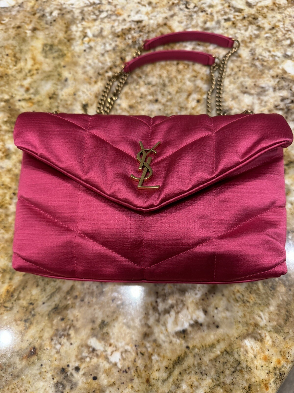 Borsa a tracolla Saint Laurent Lou Puffer giocattolo YSL