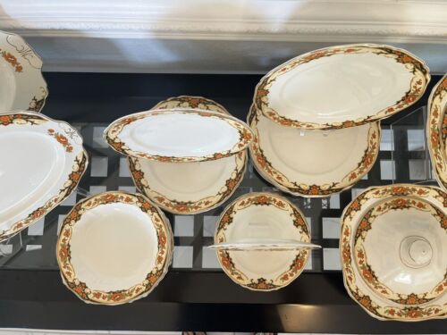 RARE ALFRED MEAKIN "HARMONY" FULL DINNERWARE SET c1930's - Picture 5 of 15