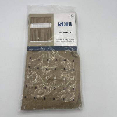SKL Hopscotch 13''Length One (1) Curtain Valance New Free Ship 13 L X 58  W