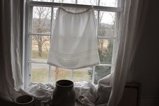 Vintage Skirt white lace petticoat or slip Woman's garment of broderie anglaise