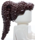Lego Dark Brown Minifig Hair Female Coiled with Ponytail