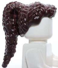 Lego Dark Brown Minifig Hair Female Coiled with Ponytail