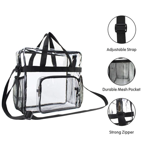 Transparent PVC tote bag women's transparent tote bag zipper wallet- - Picture 7 of 18