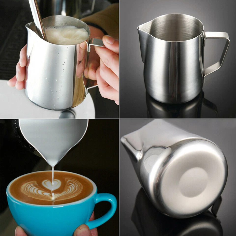 150-1000ml Stainless Steel Milk/Coffee Frothing Jug Frother Latte Container - Image 2 of 4