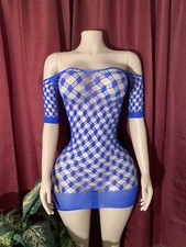 Exotic Dancewear Hollow Fishnet Dress