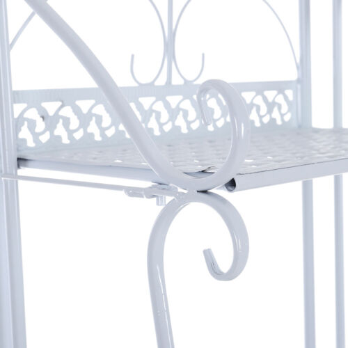 3 Tier Bathroom Folding Shelf Kitchen Storage Rack Metal Home Display Shelving - Picture 10 of 12