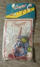 Vintage Mini Croquet Tabletop Game In A Bag Hong Kong (New Old Stock)