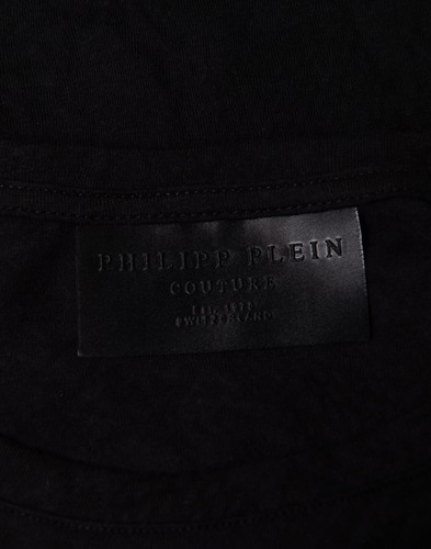 RRP €515 PHILIPP PLEIN COUTURE T-Shirt Top Size XL Rhinestones Offensive Word - Picture 7 of 7