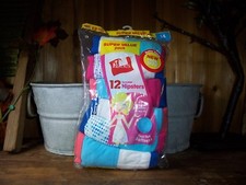 HANES GIRLS UNDERWEAR TAGLESS BRIEFS 12 PACK SIZE 14 VARIOUS DESIGNS PANTIES NEW