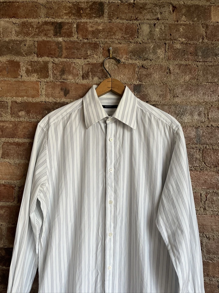 Vintage Gucci Men's Dress Shirt, Tom Ford Era, Sz 15.5/39 - Image 4 of 4