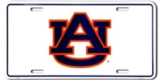Auburn Tigers Metal License Plate NCAA Auto Tag College Vanity Logo Team Sign