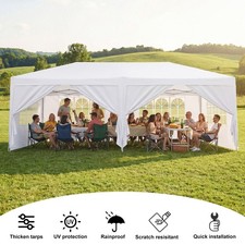 Panana Pop Up Gazebo with Side Panels, 6x3m, Waterproof Canopy Tent with Windows
