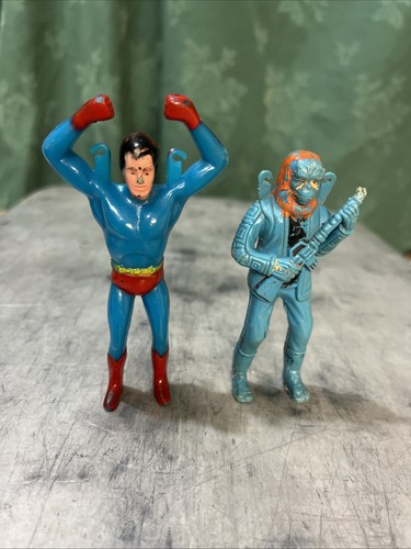 Vintage Planet Of Apes Dr Zaius and Superman Parachute Action Figures