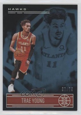 2020-21 Panini Illusions Trophy Collection Teal 57/75 Trae Young #10 4at