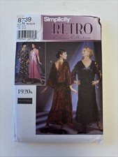 Simplicity Paytern 8739 - 1920s Great Gatsby Costumes Misses Size 10-14 Uncut
