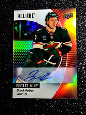 2023-24 Upper Deck Allure Rookie Auto Brock Faber Red Rainbow Autograph MINT 112
