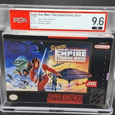 Super Star Wars The Empire Strikes Back SNES JVC 1st Print 9.6 PSA CIB Top Pop