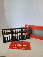 Vintage Lotus-Flower Brand Chinese Abacus Suanpan 91 Bead 13 Rod Calculator 