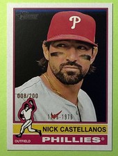 2025 Topps Heritage - Nick Castellanos #315 Bicentennial #008/200 Jersey # Match