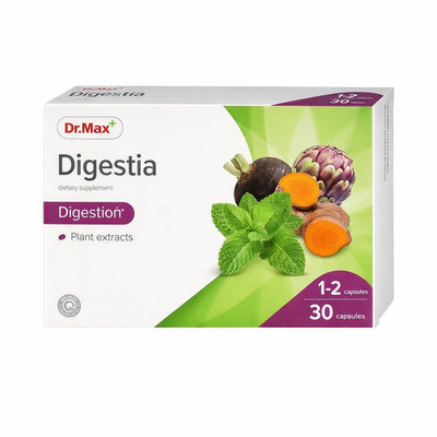 Dr. Max Digestia - 30 Kapseln - Verdauungsunterstützung mit Pflanzenextrakten