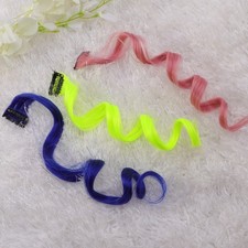 10 Pcs Long Hair Extensions Synthetic Clip in Curly Women Colored