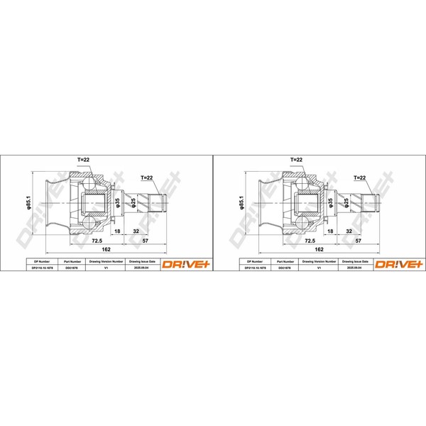 2X Dr!Ve+ Antriebswellengelenk Satz Getriebeseitig Passend FüR Opel Ascona Astra-image