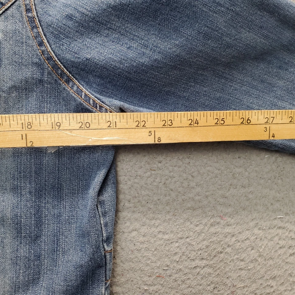 Chaqueta vaquera L.A. Blues Trucker para mujer 14/16W azul denim manga larga botón delantero Foto 3 de 4