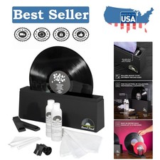 Vinyl Record Care Kit - Includes Cleaning Machine, Solution  Scratch-Free Cloth