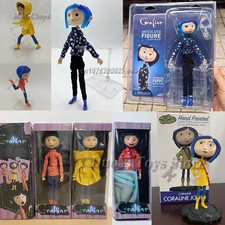 NECA Anime Coraline Doll Articulated Anime Figure Raincoat Sweater in Striped 