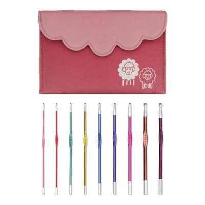 KnitPro Zing Deluxe Single-Ended Crochet Hook Set | 9 US Sizes (2mm to J)