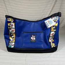 NOS Vintage Baby Looney Tunes Large Zip Baby Diaper Bag 1997 Blue Taz Bugs NWT