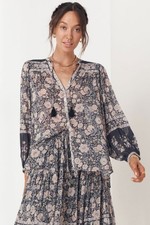 🦋SPELL & THE GYPSY L JUNIPER BUTTON THRU BLOUSE  IMMACULATE