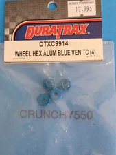 Duratrax Vendetta TC Wheel Hex Hub Aluminum Blue DTXC9914 (4) Vintage RC