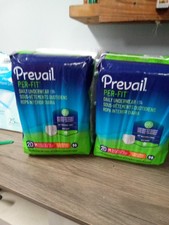 2pkg Prevail Daily Underwear M, 34-46 in Extra Absorbency 2 Bags 20 Ct 776 Dt