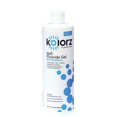 DMG 777304 Kolorz Dental Fluoride Gel Raspberry Blue 16oz