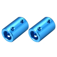 2 PCS 10mm to 10mm Bore L25xD16 Shaft Coupling Blue