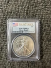 2014 $1 PCGS MS70 AMERICAN SILVER EAGLE - FIRST STRIKE - FLAG LABEL - MS 70